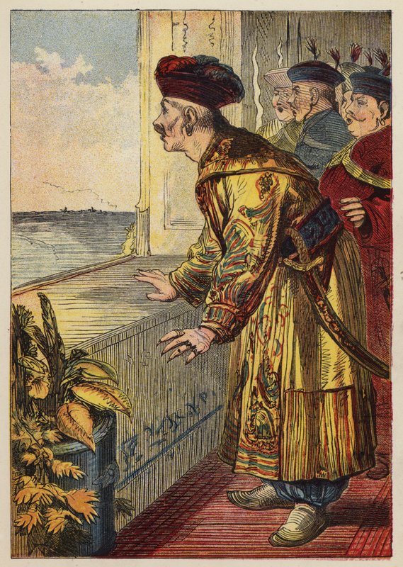 Aladdin och den underbara lampan (färg litho) av English School
