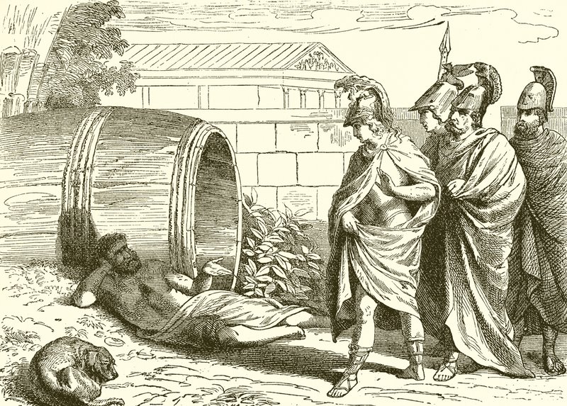 Alexanders besök hos filosofen Diogenes av English School
