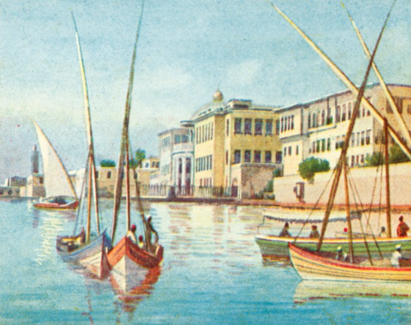 Alexandria, Ras-et-Tin (färglitografi) av English School