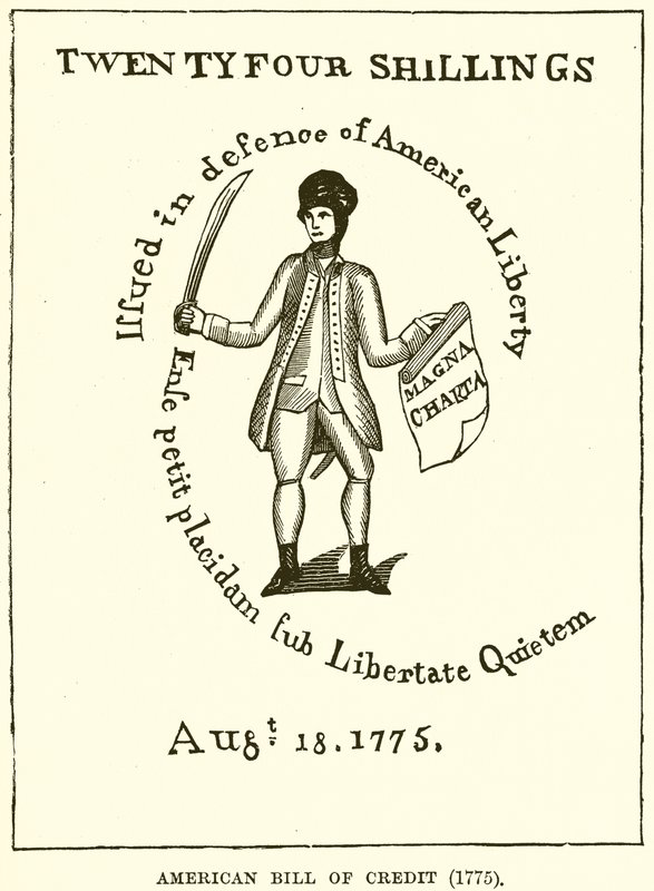 American Bill of Credit (1775) av English School
