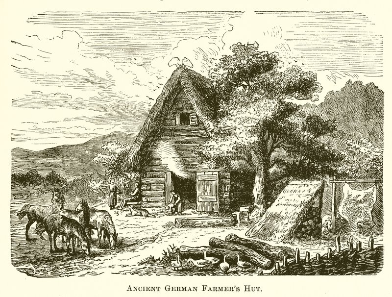 Forntida tyska bondehydda av English School
