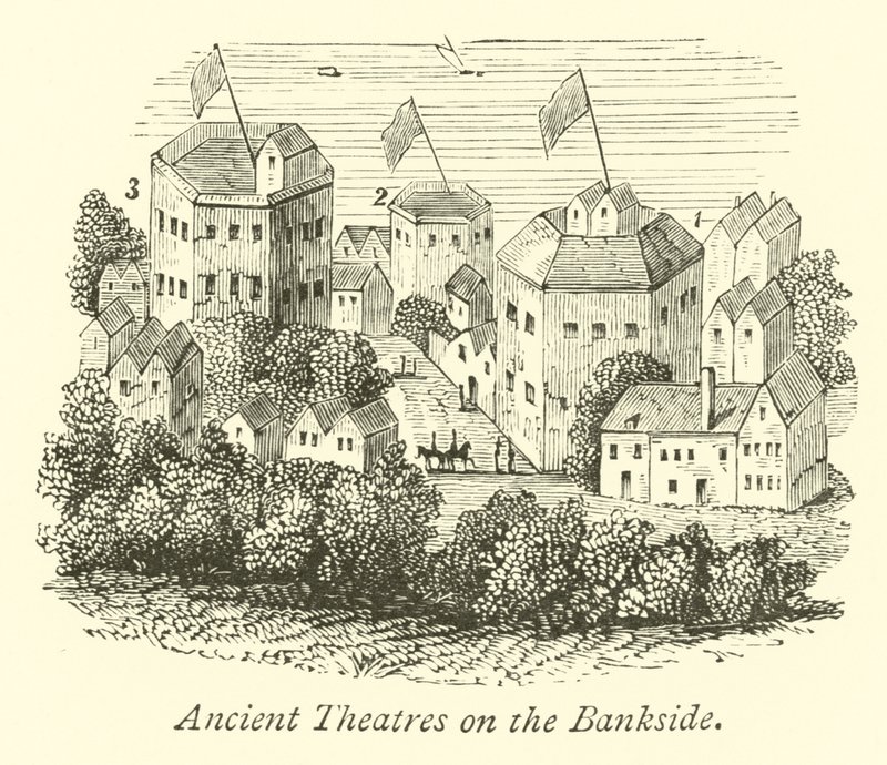 Forntida teatrar på Bankside av English School