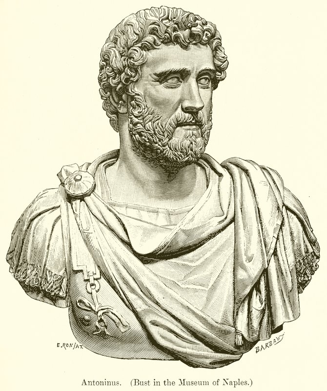 Antoninus. (Byst i Neapelmuseet) av English School