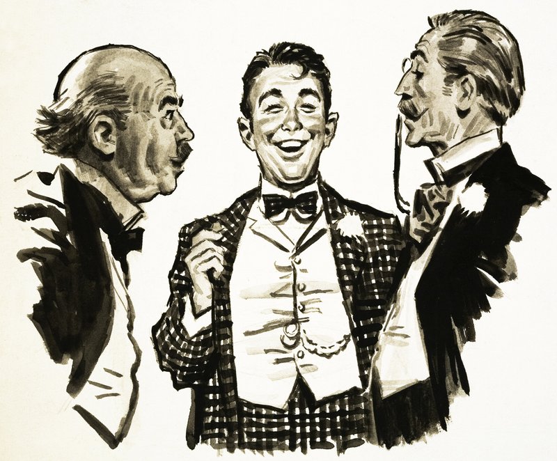 Arnold Bennett: en scen från The Card av English School
