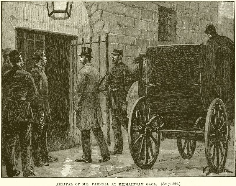 Mr. Parnells ankomst till Kilmainham Gaol av English School