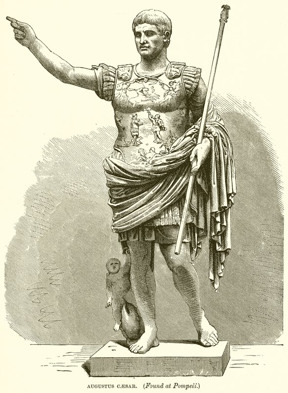 Augustus Caesar. (Finns i Pompeji) av English School