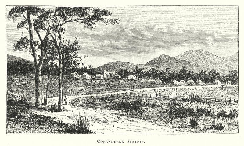 Australien: Coranderrk Station (gravyr) av English School