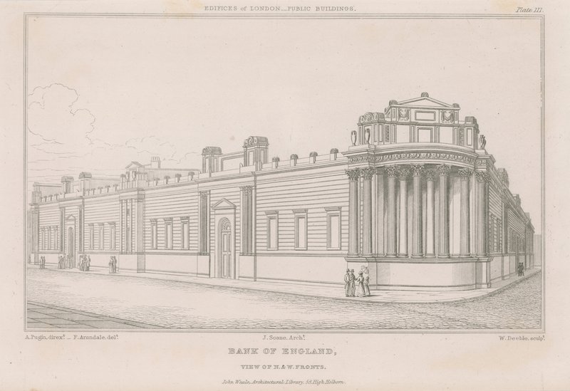 Bank of England, Sir John Soanes frontar av English School