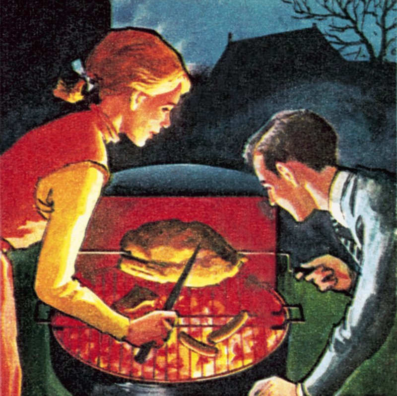 Grill i trädgården av English School
