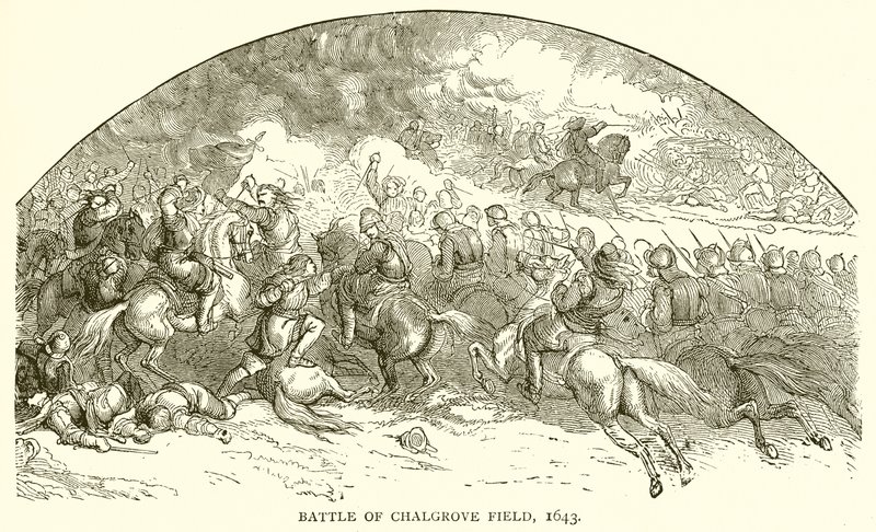 Slaget vid Chalgrove Field, 1643 av English School