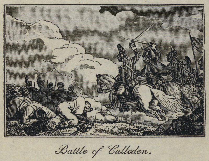 Slaget vid Culloden (gravyr) av English School