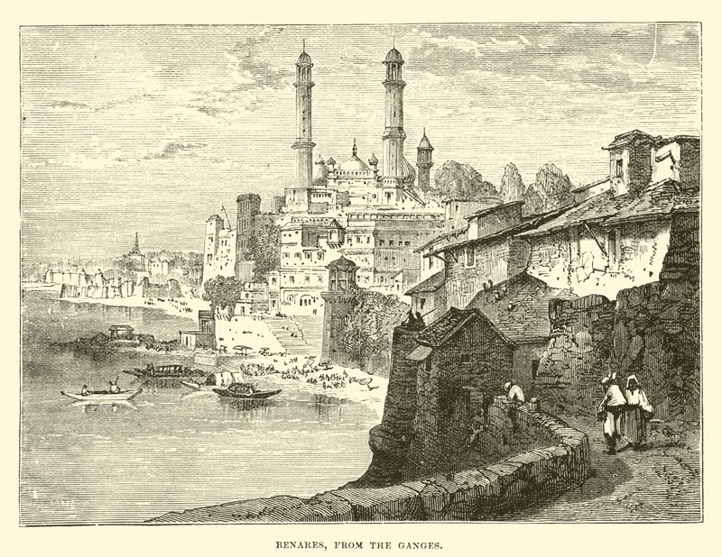 Benares, från Ganges av English School