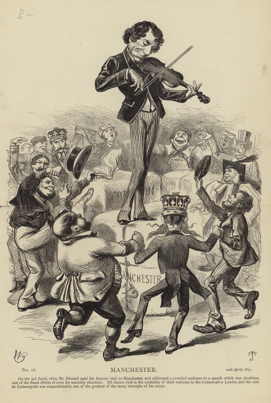 Benjamin Disraeli i Manchester av English School