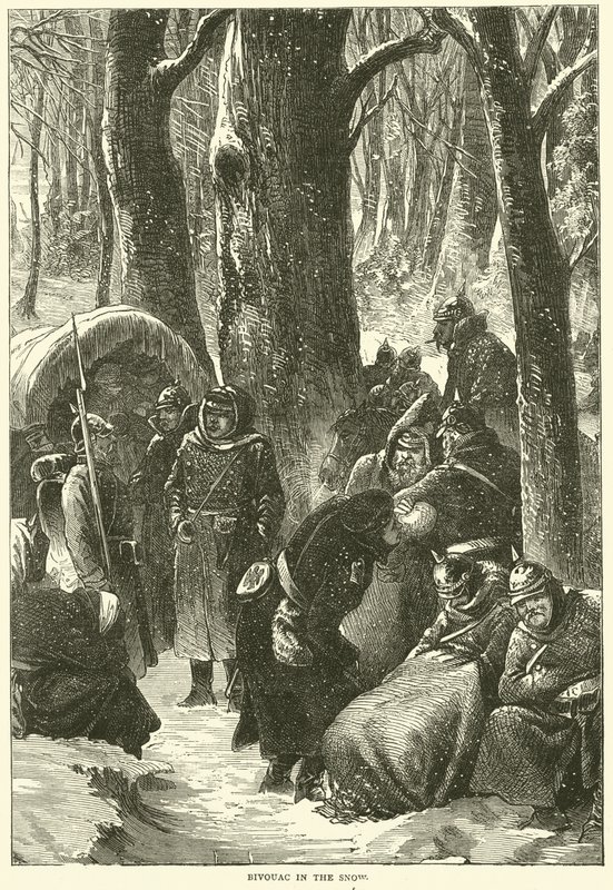 Bivack i snön, november 1870 av English School