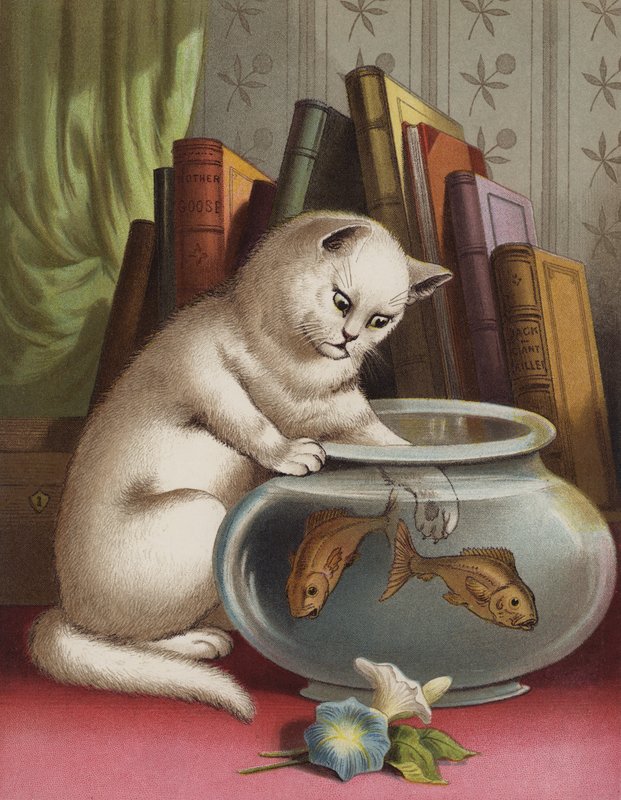 Blanchie och guldfisken (chromolitho) av English School