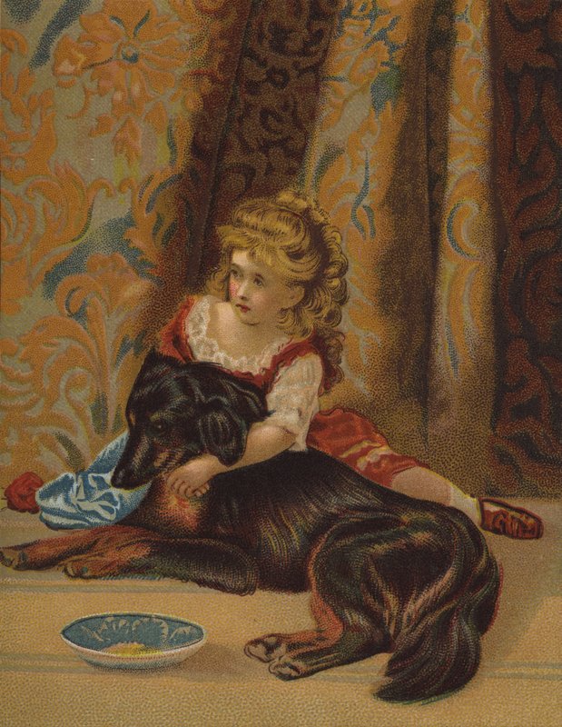 Bröstvänner (chromolitho) av English School
