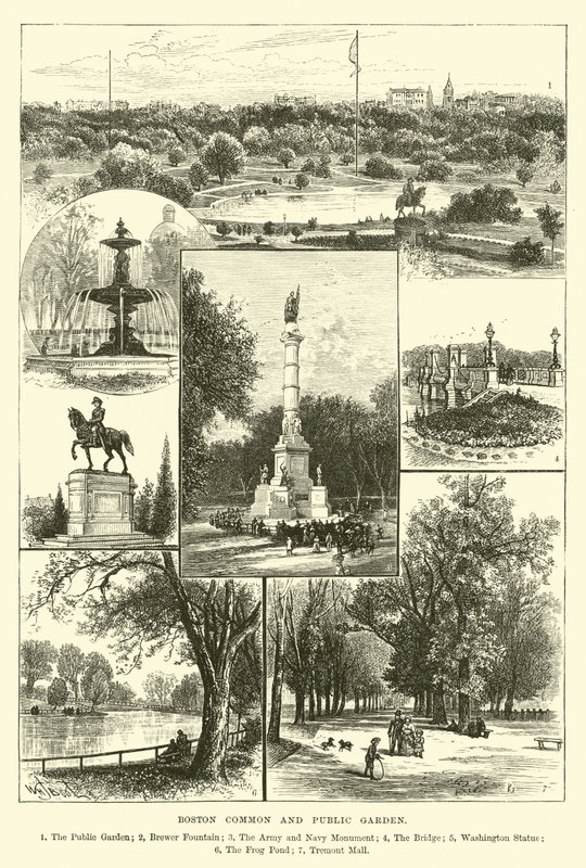 Boston Common och Public Garden av English School