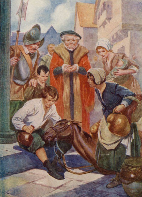 Brave Roland (färg litho) av English School