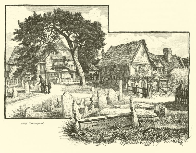 Bray kyrkogård av English School