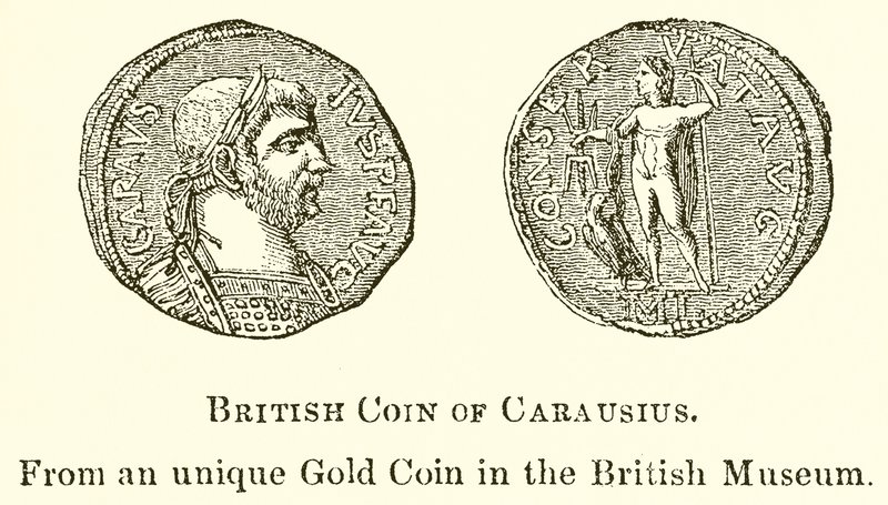 Brittiskt mynt av Carausius av English School