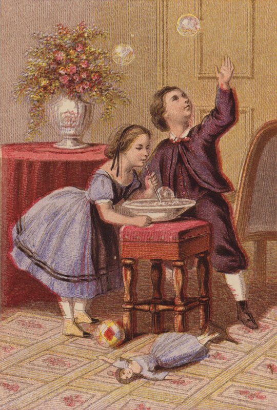 Bubbelblåsning (gravyr) av English School
