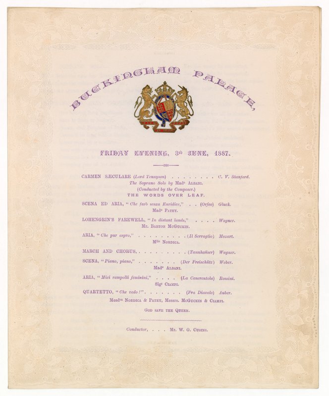 Buckingham Palace-konsert, 3 juni 1887 av English School
