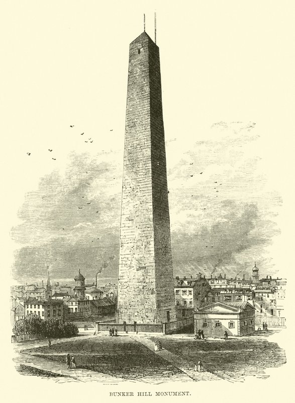 Bunker Hill Monument av English School