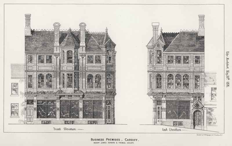 Affärslokaler, Cardiff (gravyr) av English School