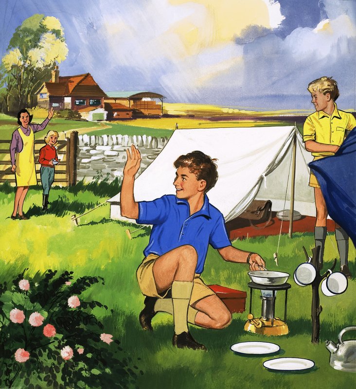 Camping i tält av English School