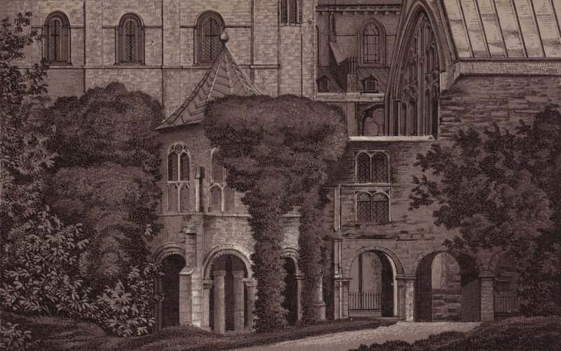 Canterbury: The Babtistry (litho) av English School