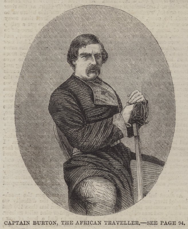 Kapten Burton, den afrikanske resenären (gravyr) av English School