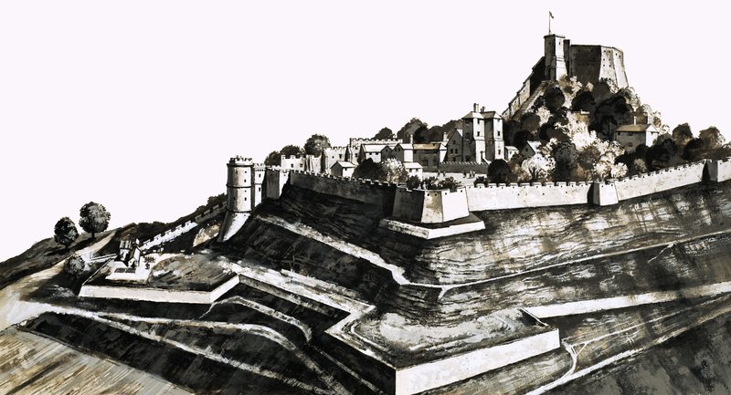 Carisbrooke Castle på Isle of Wight av English School