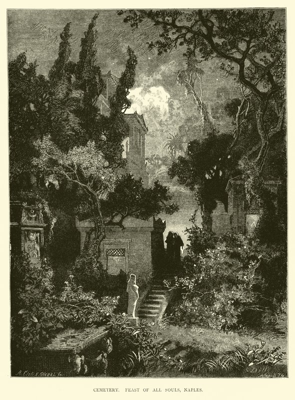 Kyrkogård, Alla själars högtid, Neapel av English School
