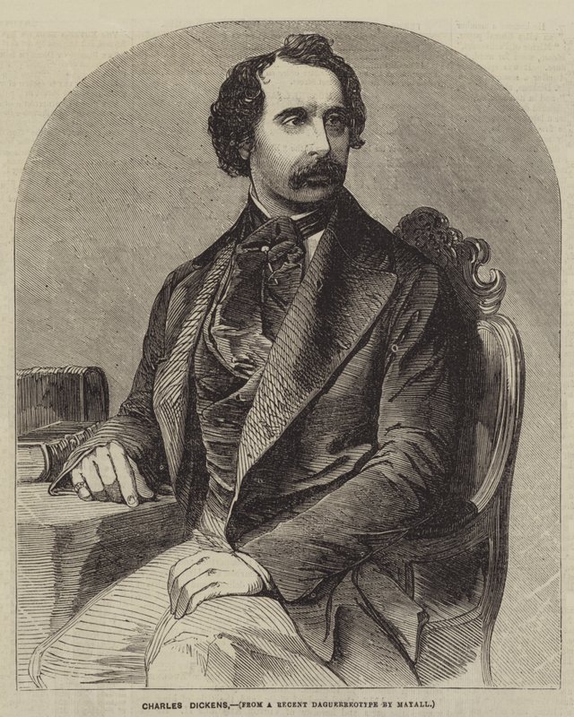 Charles Dickens (gravyr) av English School