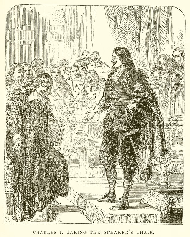 Charles I tar över talarnas ordförande av English School