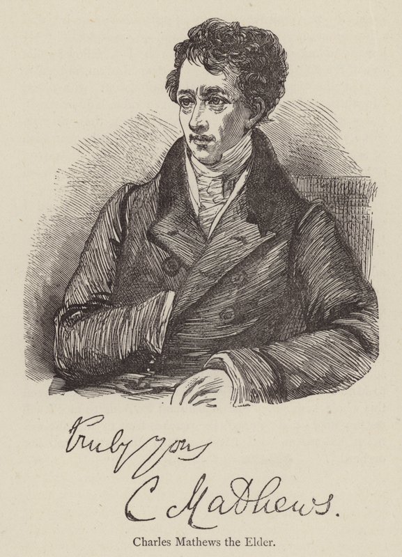 Charles Mathews den äldre (gravyr) av English School