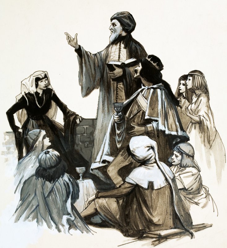 Chaucer reciterar sin poesi av English School