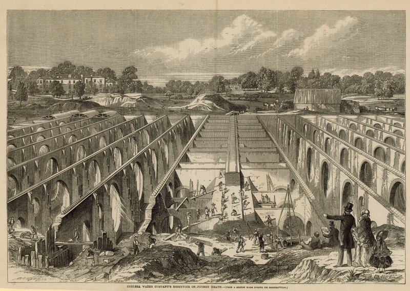 Chelsea Water Companys reservoar av English School