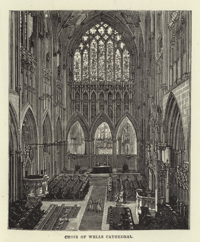 Kör av Wells Cathedral av English School