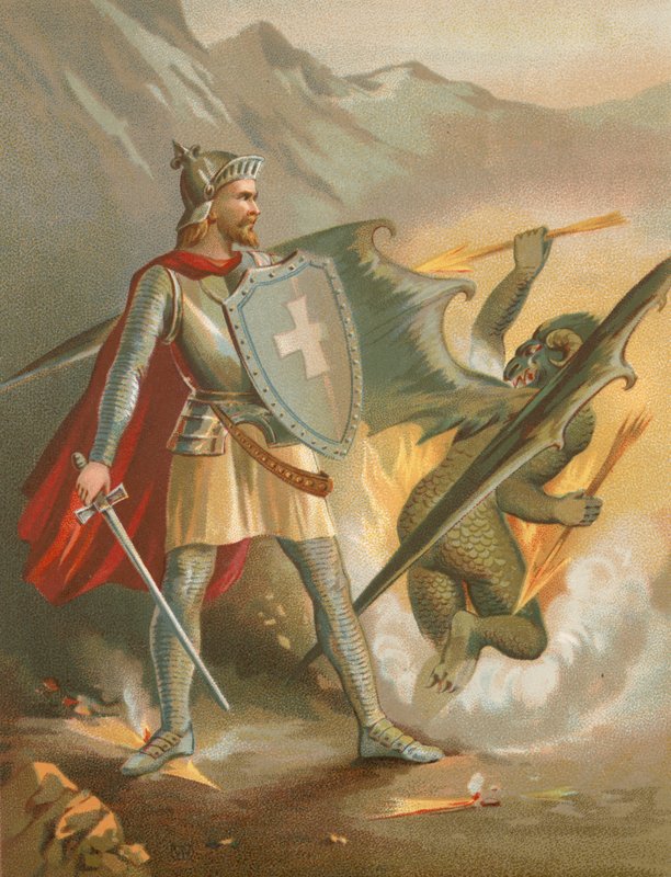 Christian besegrar Apollyon av English School
