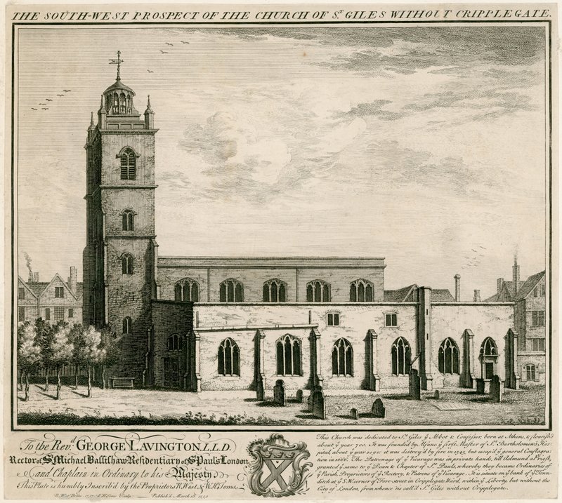 Church of St Giles Without Cripplegate, London av English School
