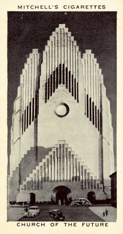 Framtidens kyrka (litho) av English School