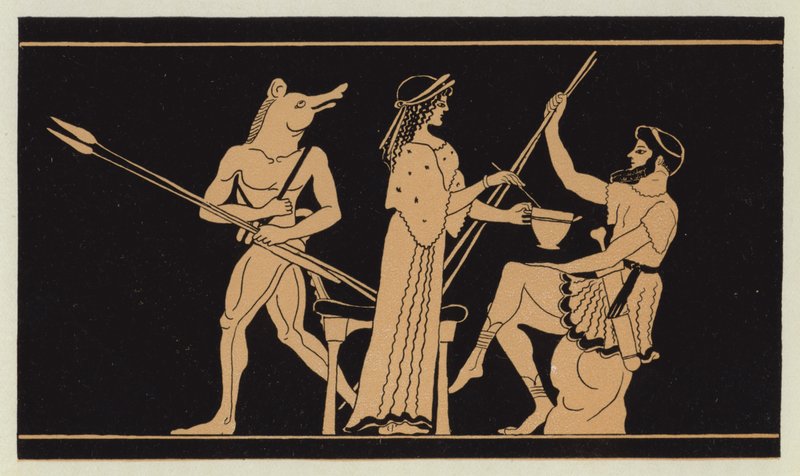 Circe erbjuder den förtrollade drinken till Ulysses av English School