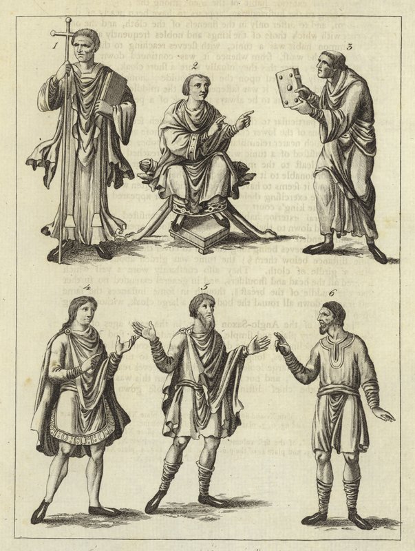 Anglo Saxons kläder av English School