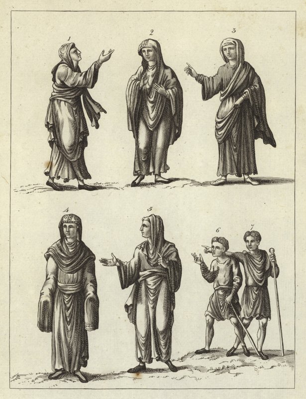 Anglo Saxons kläder av English School