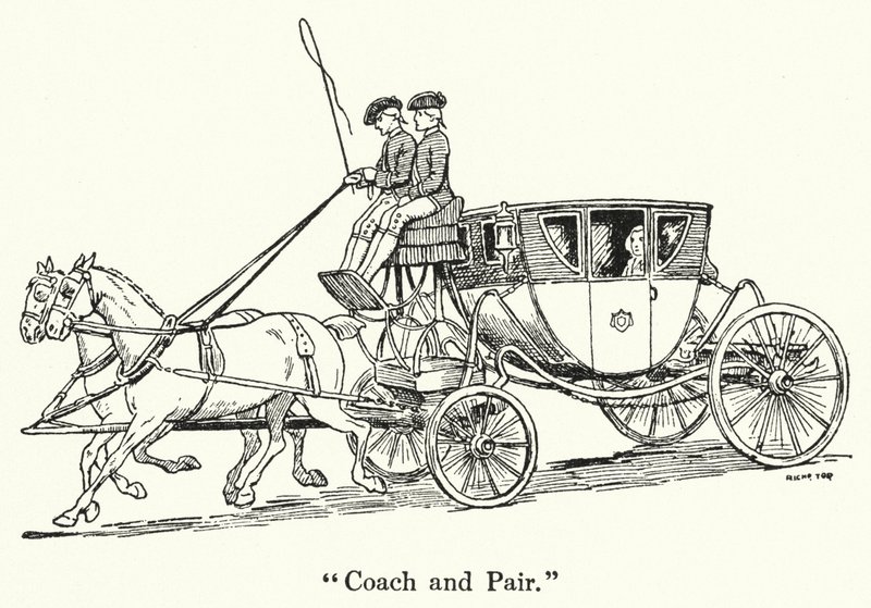 "Coach and Pair" (litho) av English School