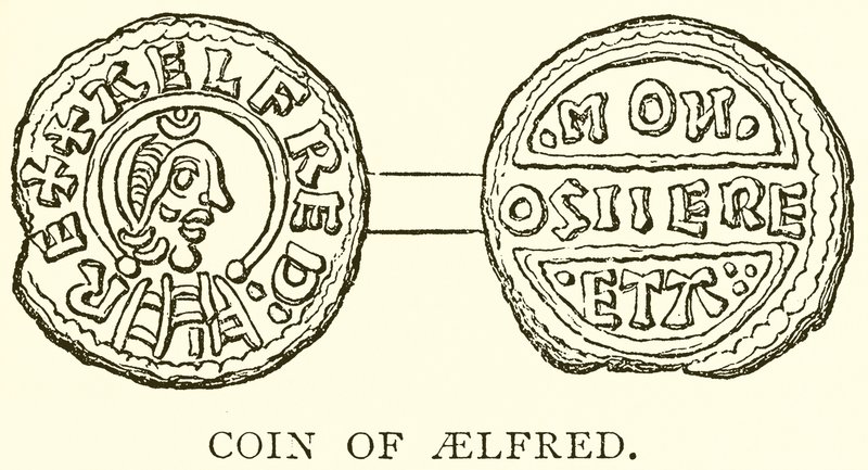 Mynt av Aelfred av English School
