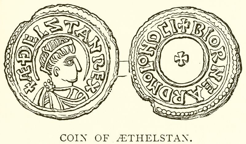Mynt av Aethelstan av English School