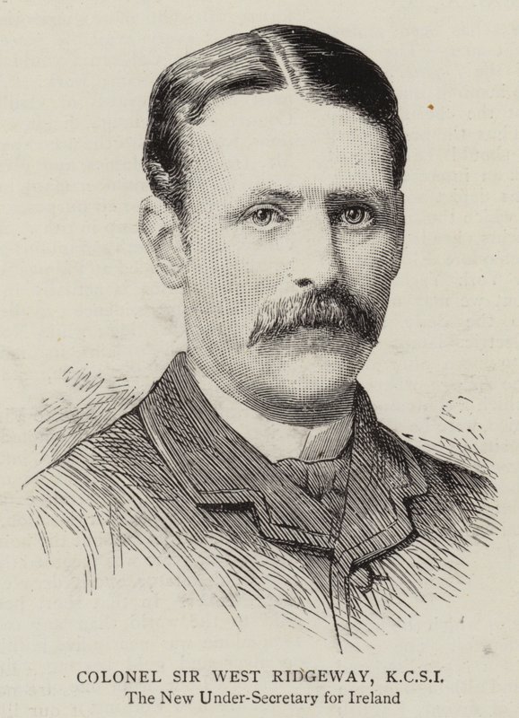 Överste Sir West Ridgeway, KCSI (gravyr) av English School