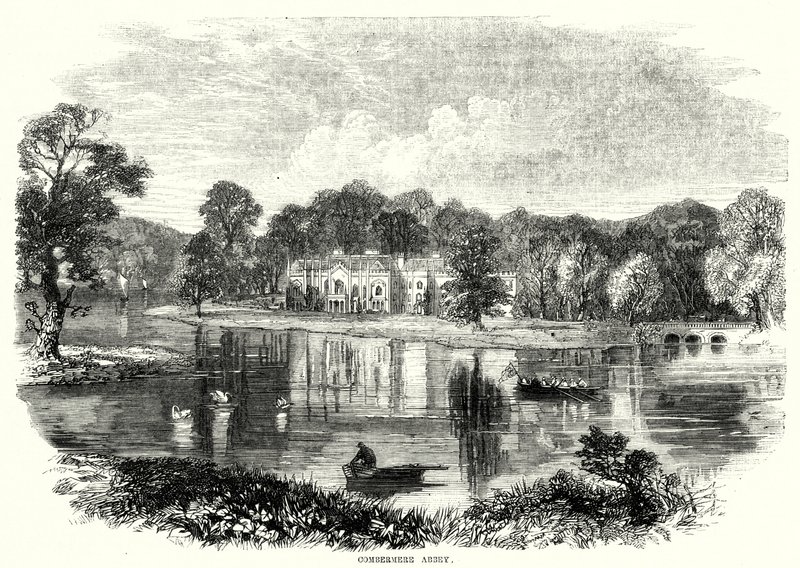 Combermere Abbey (gravyr) av English School